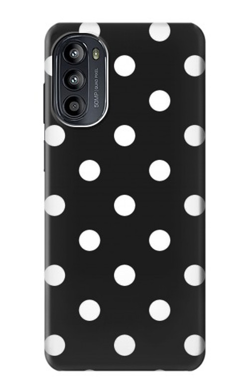 S2299 Black Polka Dots Case Cover Custodia per Motorola Moto G52, G82 5G