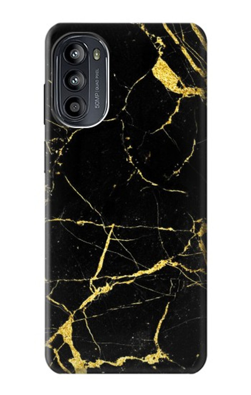 S2896 Gold Marble Graphic Printed Case Cover Custodia per Motorola Moto G52, G82 5G