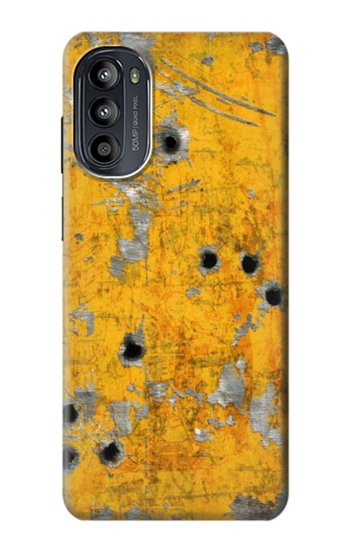 S3528 Bullet Rusting Yellow Metal Case Cover Custodia per Motorola Moto G52, G82 5G