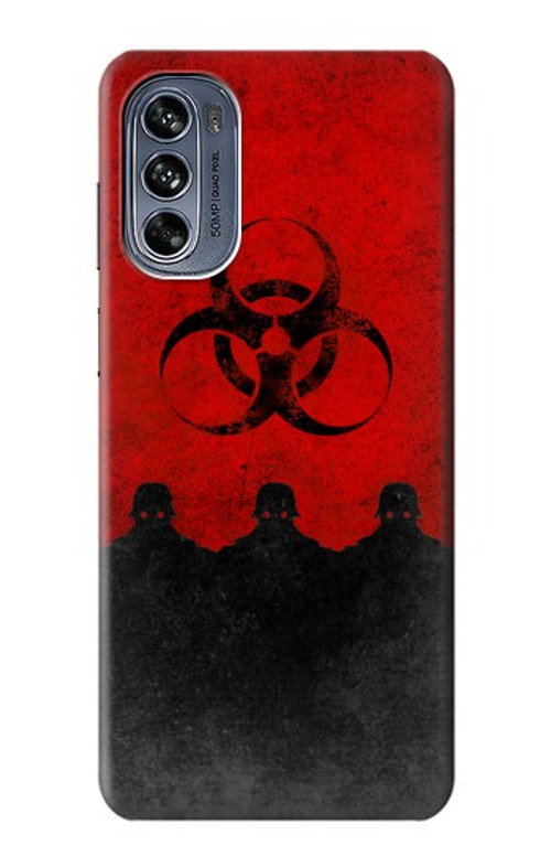 S2917 Biohazards Virus Red Alert Case Cover Custodia per Motorola Moto G62 5G