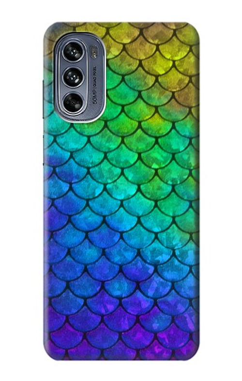 S2930 Mermaid Fish Scale Case Cover Custodia per Motorola Moto G62 5G