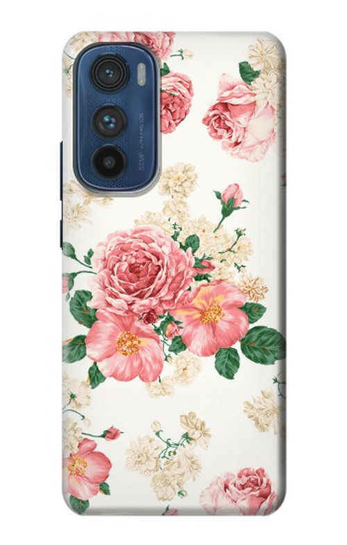 S1859 Rose Pattern Case Cover Custodia per Motorola Edge 30