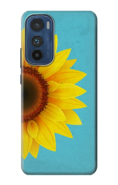 S3039 Vintage Sunflower Blue Case Cover Custodia per Motorola Edge 30