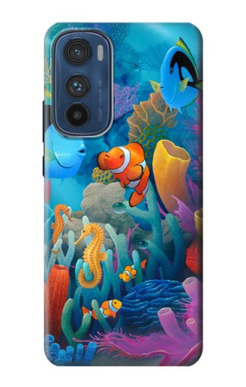 S3227 Underwater World Cartoon Case Cover Custodia per Motorola Edge 30