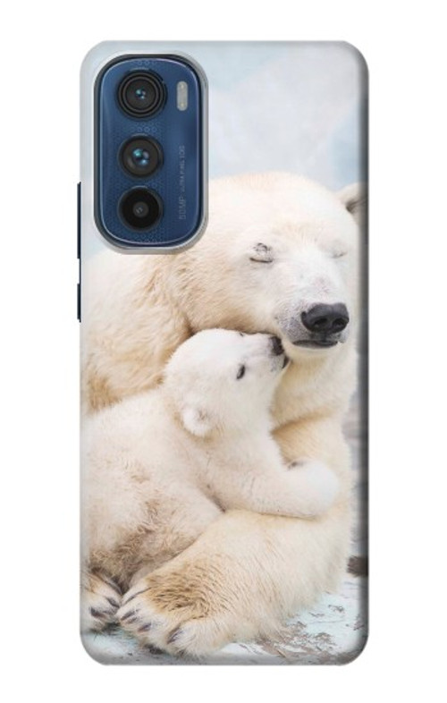 S3373 Polar Bear Hug Family Case Cover Custodia per Motorola Edge 30