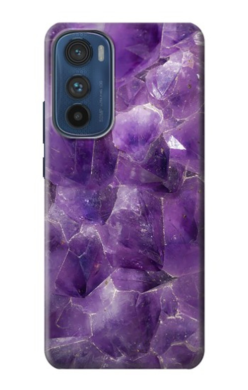 S3713 Purple Quartz Amethyst Graphic Printed Case Cover Custodia per Motorola Edge 30