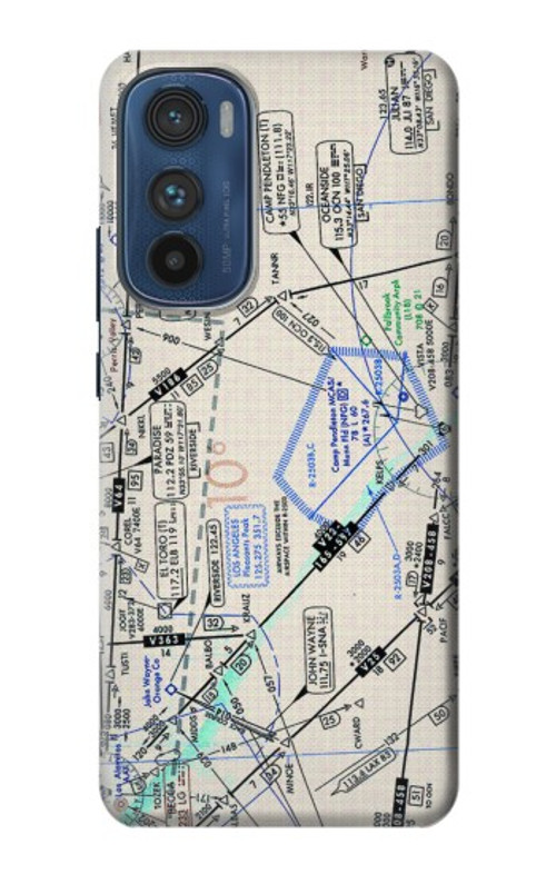 S3882 Flying Enroute Chart Case Cover Custodia per Motorola Edge 30