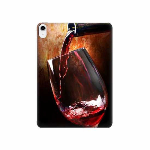 S2396 Red Wine Bottle And Glass Case Cover Custodia per iPad 10.9 (2025,2022)