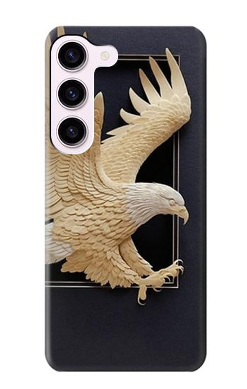 S1383 Paper Sculpture Eagle Case Cover Custodia per Samsung Galaxy S23 S1383 Paper Sculpture Eagle Case Cover Custodia per Samsung Galaxy S23