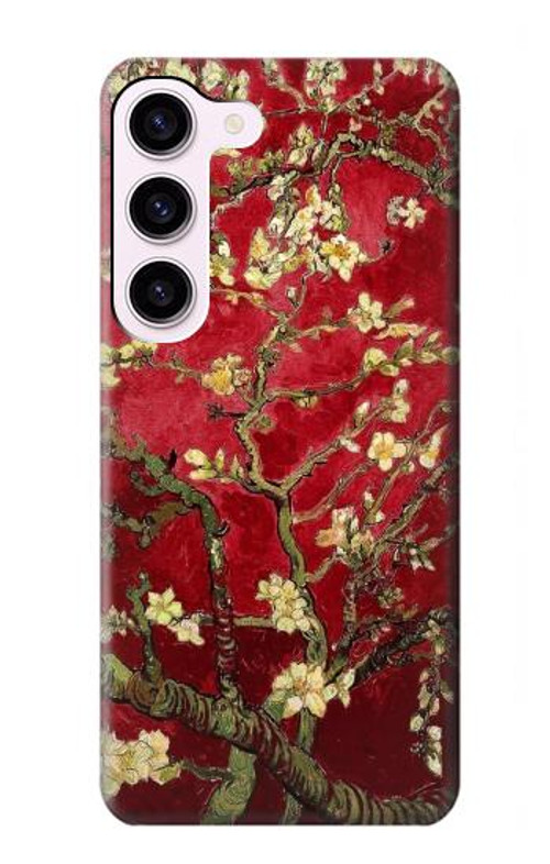 S2414 Red Blossoming Almond Tree Van Gogh Case Cover Custodia per Samsung Galaxy S23