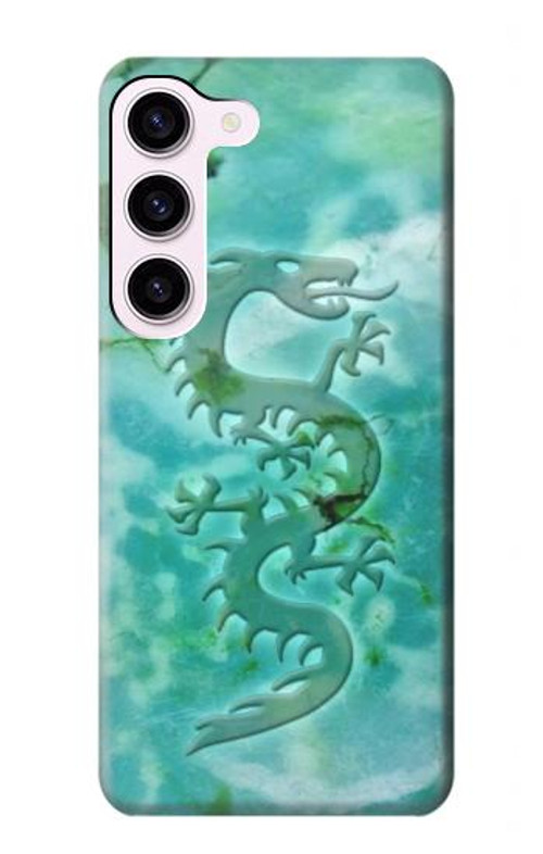 S2653 Dragon Green Turquoise Stone Graphic Case Cover Custodia per Samsung Galaxy S23