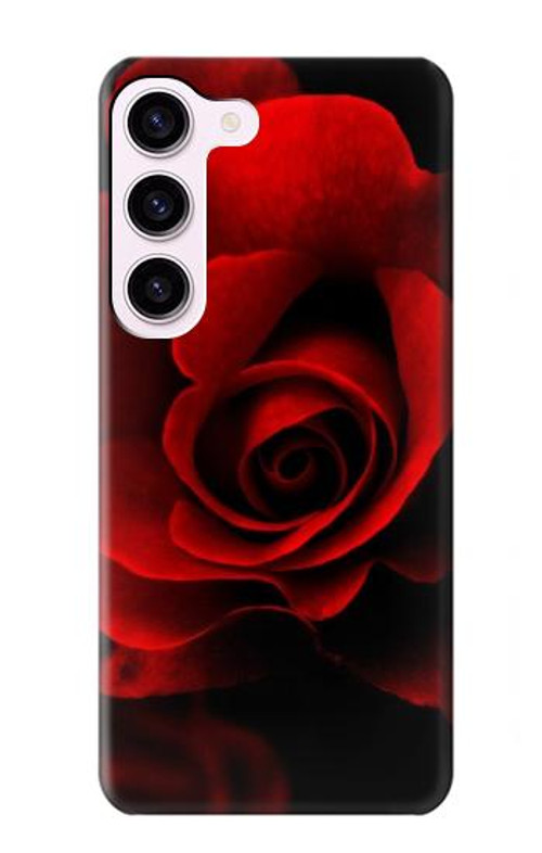 S2898 Red Rose Case Cover Custodia per Samsung Galaxy S23 S2898 Red Rose Case Cover Custodia per Samsung Galaxy S23