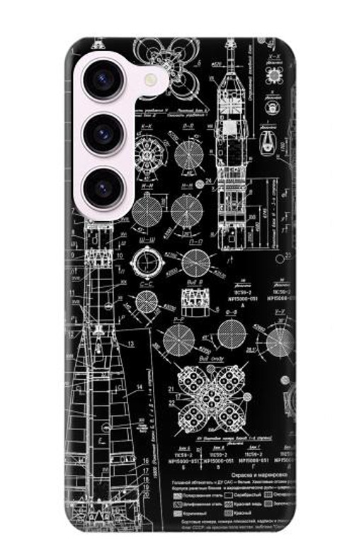 S3436 Apollo Blue Print Case Cover Custodia per Samsung Galaxy S23