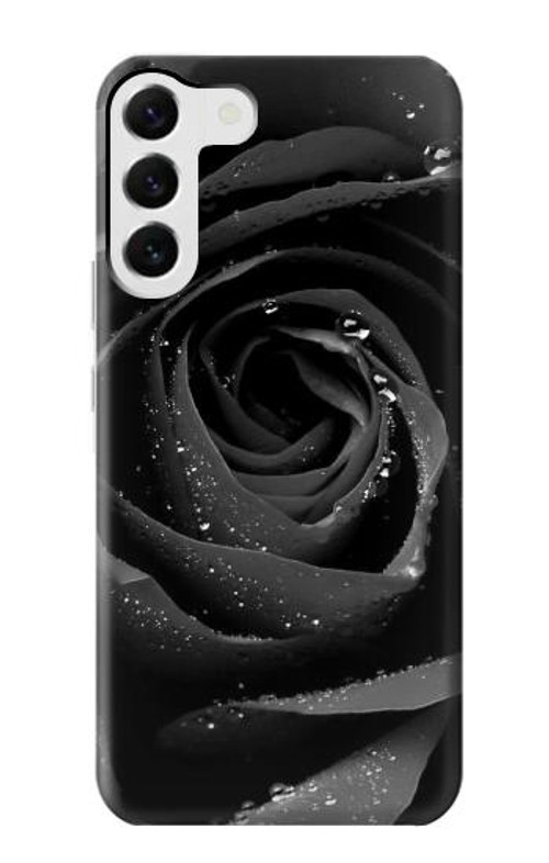 S1598 Black Rose Case Cover Custodia per Samsung Galaxy S23 Plus S1598 Black Rose Case Cover Custodia per Samsung Galaxy S23 Plus