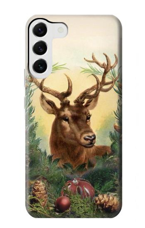 S2841 Vintage Reindeer Christmas Case Cover Custodia per Samsung Galaxy S23 Plus S2841 Vintage Reindeer Christmas Case Cover Custodia per Samsung Galaxy S23 Plus