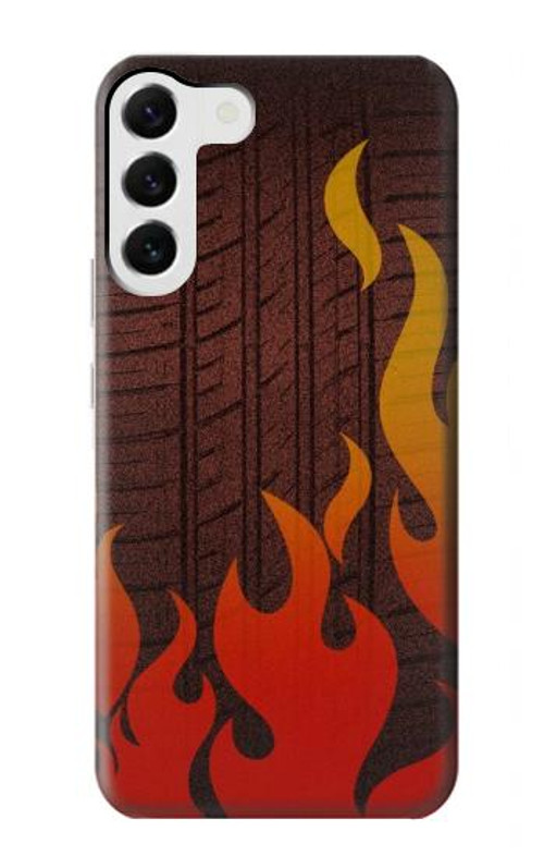 S2988 Rally Car Tire Fire Case Cover Custodia per Samsung Galaxy S23 Plus