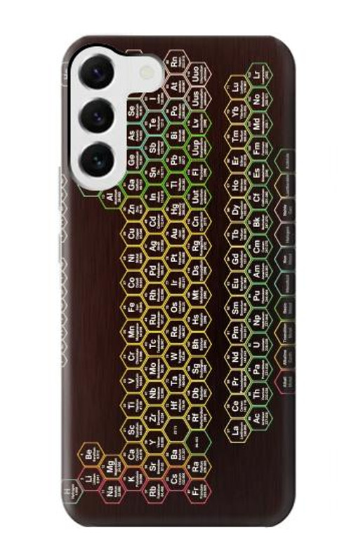 S3544 Neon Honeycomb Periodic Table Case Cover Custodia per Samsung Galaxy S23 Plus