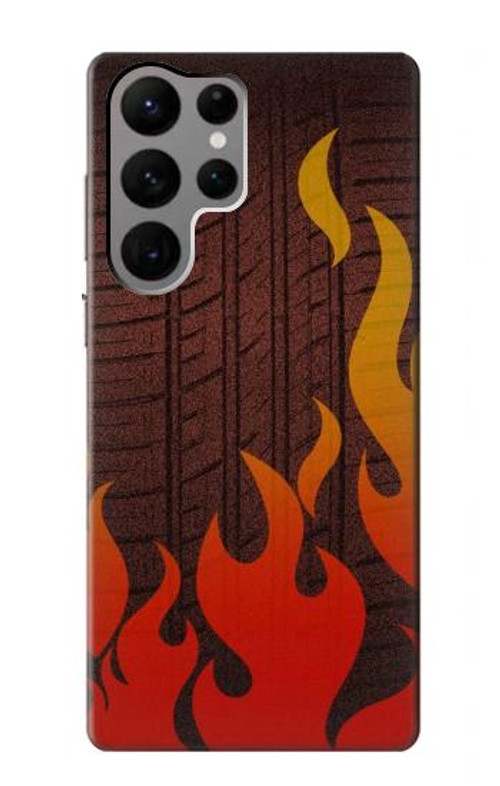 S2988 Rally Car Tire Fire Case Cover Custodia per Samsung Galaxy S23 Ultra