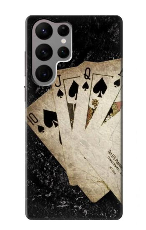 S3231 Vintage Royal Straight Flush Cards Case Cover Custodia per Samsung Galaxy S23 Ultra S3231 Vintage Royal Straight Flush Cards Case Cover Custodia per Samsung Galaxy S23 Ultra