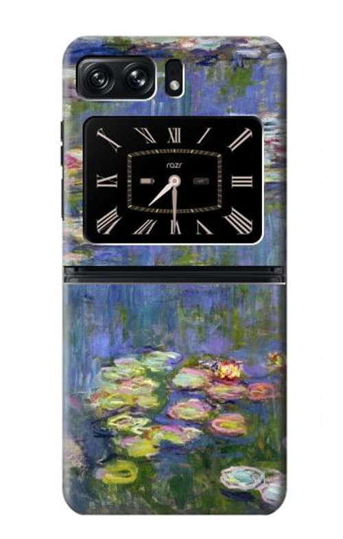 S0997 Claude Monet Water Lilies Case Cover Custodia per Motorola Moto Razr 2022