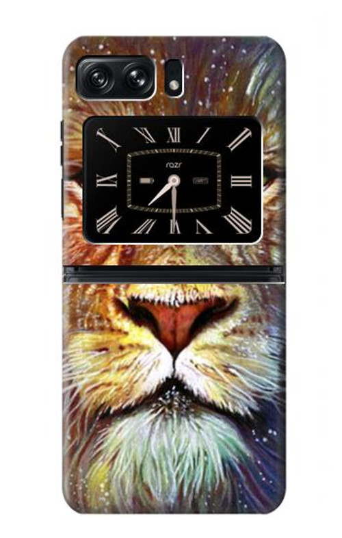 S1354 Lion Case Cover Custodia per Motorola Moto Razr 2022