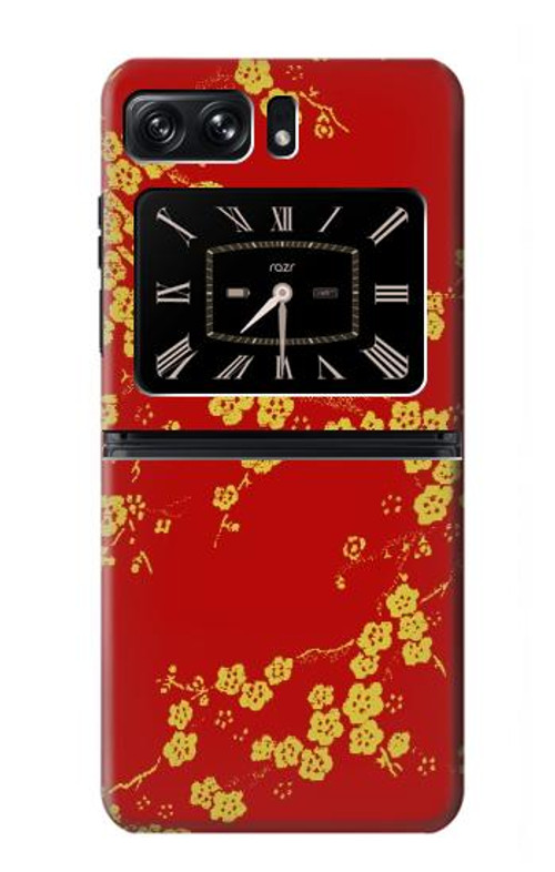 S2050 Cherry Blossoms Chinese Graphic Printed Case Cover Custodia per Motorola Moto Razr 2022