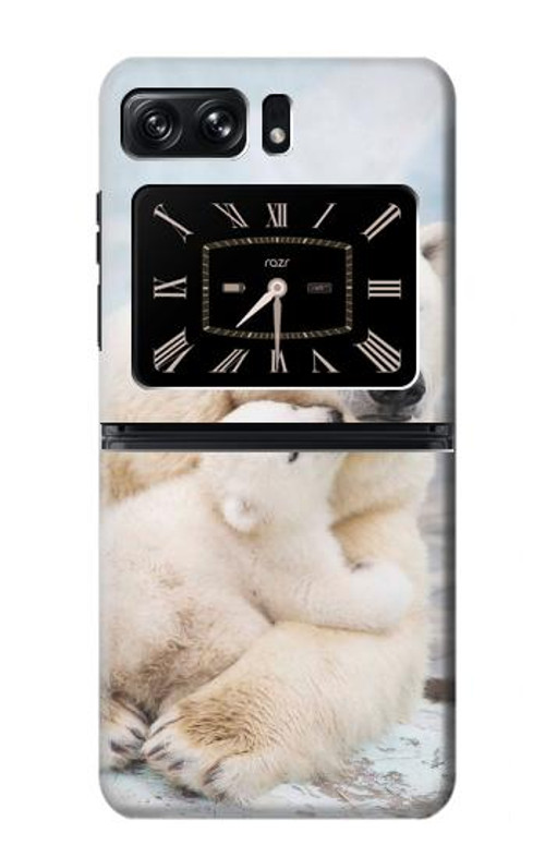 S3373 Polar Bear Hug Family Case Cover Custodia per Motorola Moto Razr 2022