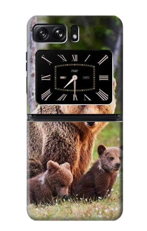 S3558 Bear Family Case Cover Custodia per Motorola Moto Razr 2022