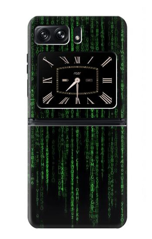 S3668 Binary Code Case Cover Custodia per Motorola Moto Razr 2022