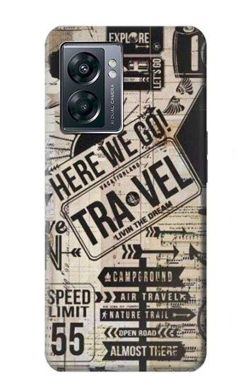 S3441 Vintage Travel Case Cover Custodia per OnePlus Nord N300