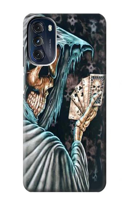 S0748 Grim Reaper Death Poker Case Cover Custodia per Motorola Moto G 5G (2023)