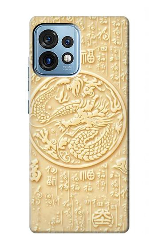 S3288 White Jade Dragon Graphic Painted Case Cover Custodia per Motorola Edge+ (2023), X40, X40 Pro, Edge 40 Pro