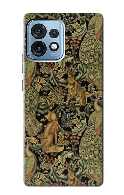 S3661 William Morris Forest Velvet Case Cover Custodia per Motorola Edge+ (2023), X40, X40 Pro, Edge 40 Pro