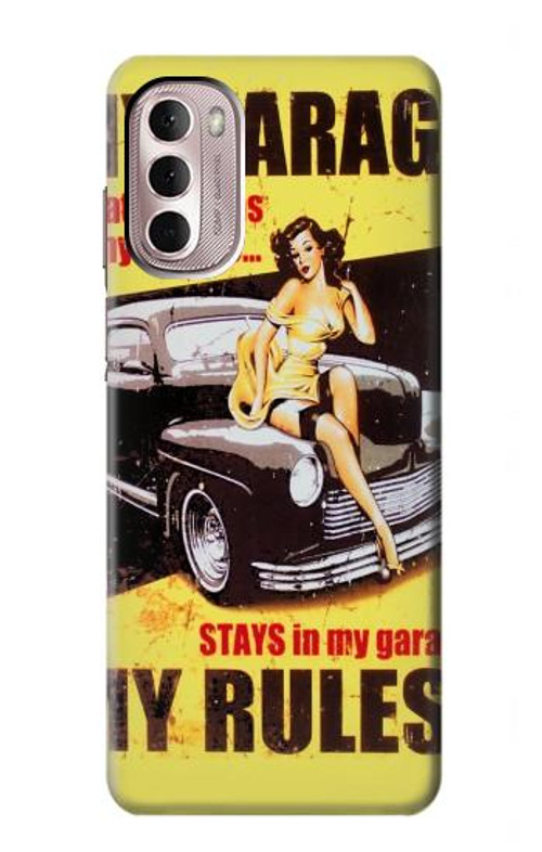 S3198 My Garage Pinup Girl Case Cover Custodia per Motorola Moto G Stylus 4G (2022)