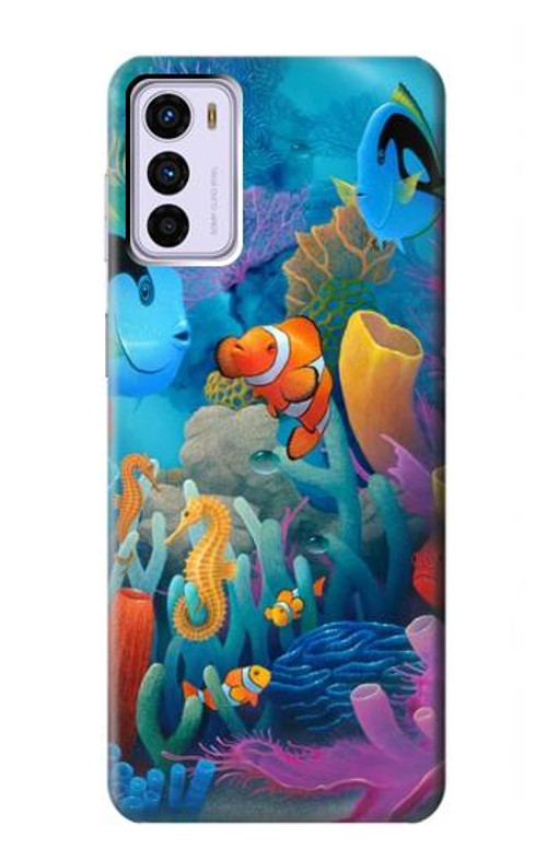 S3227 Underwater World Cartoon Case Cover Custodia per Motorola Moto G42