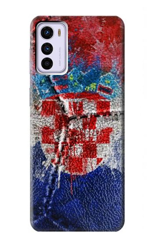 S3313 Croatia Flag Vintage Football Graphic Case Cover Custodia per Motorola Moto G42