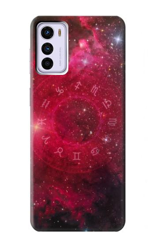 S3368 Zodiac Red Galaxy Case Cover Custodia per Motorola Moto G42