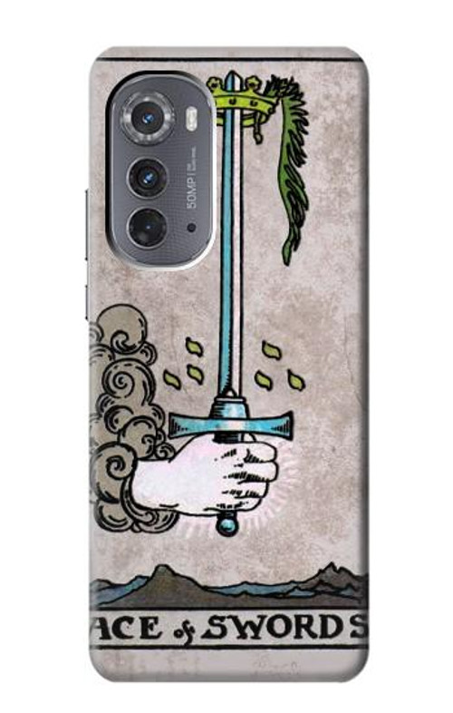 S2482 Tarot Card Ace of Swords Case Cover Custodia per Motorola Edge (2022) S2482 Tarot Card Ace of Swords Case Cover Custodia per Motorola Edge (2022)