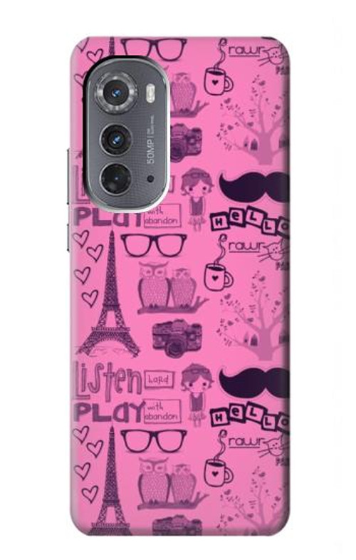 S2885 Paris Pink Case Cover Custodia per Motorola Edge (2022) S2885 Paris Pink Case Cover Custodia per Motorola Edge (2022)