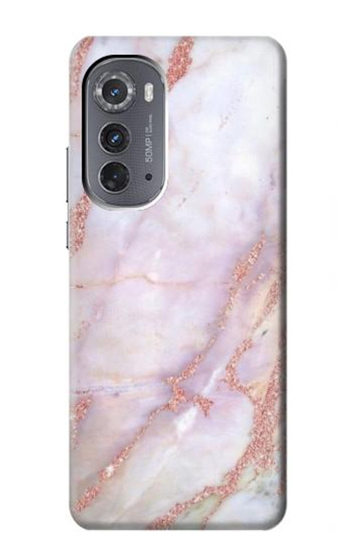 S3482 Soft Pink Marble Graphic Print Case Cover Custodia per Motorola Edge (2022)