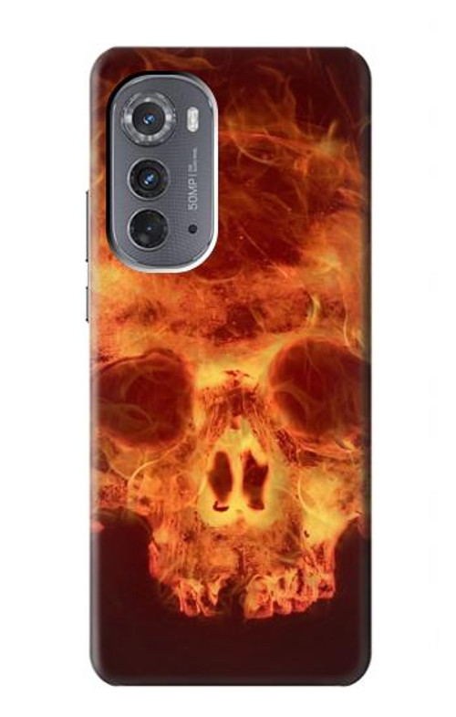 S3881 Fire Skull Case Cover Custodia per Motorola Edge (2022)