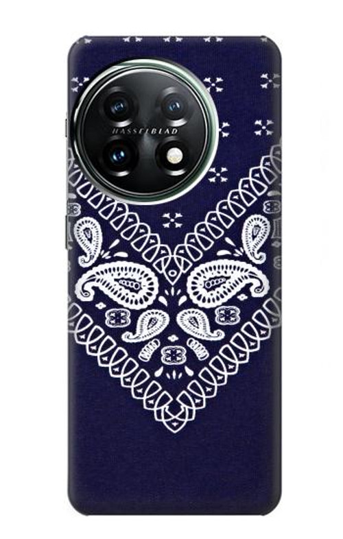 S3357 Navy Blue Bandana Pattern Case Cover Custodia per OnePlus 11