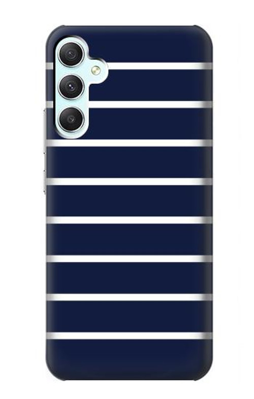 S2767 Navy White Striped Case Cover Custodia per Samsung Galaxy A34 5G
