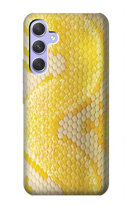 S2713 Yellow Snake Skin Graphic Printed Case Cover Custodia per Samsung Galaxy A54 5G