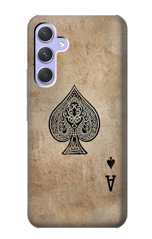 S2928 Vintage Spades Ace Card Case Cover Custodia per Samsung Galaxy A54 5G