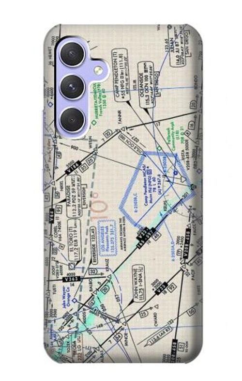 S3882 Flying Enroute Chart Case Cover Custodia per Samsung Galaxy A54 5G