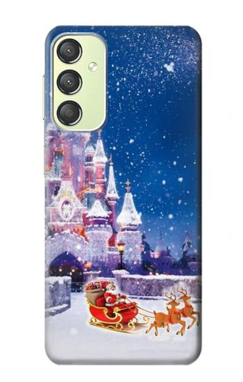 S3282 Santa Xmas Castle Case Cover Custodia per Samsung Galaxy A24 4G