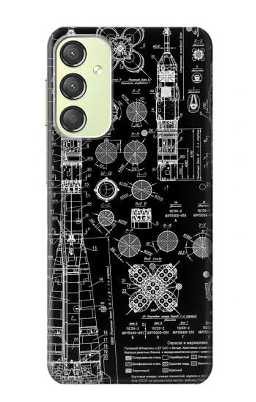 S3436 Apollo Blue Print Case Cover Custodia per Samsung Galaxy A24 4G