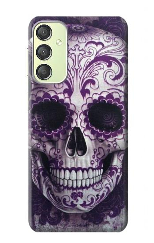 S3582 Purple Sugar Skull Case Cover Custodia per Samsung Galaxy A24 4G