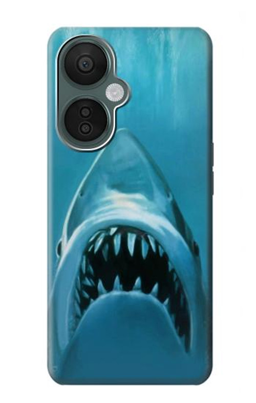 S0830 White Shark Case Cover Custodia per OnePlus Nord CE 3 Lite, Nord N30 5G